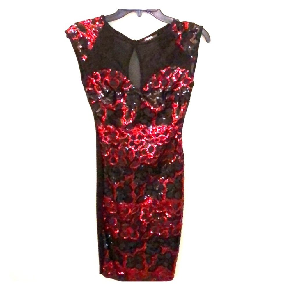 Red cocktail dress